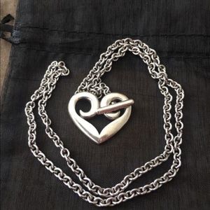 Retired James Avery Heart Toggle Necklace